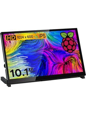 10.1" Portable HDMI Touch Screen Monitor - IPS LCD, Dual Speakers, 1024x600